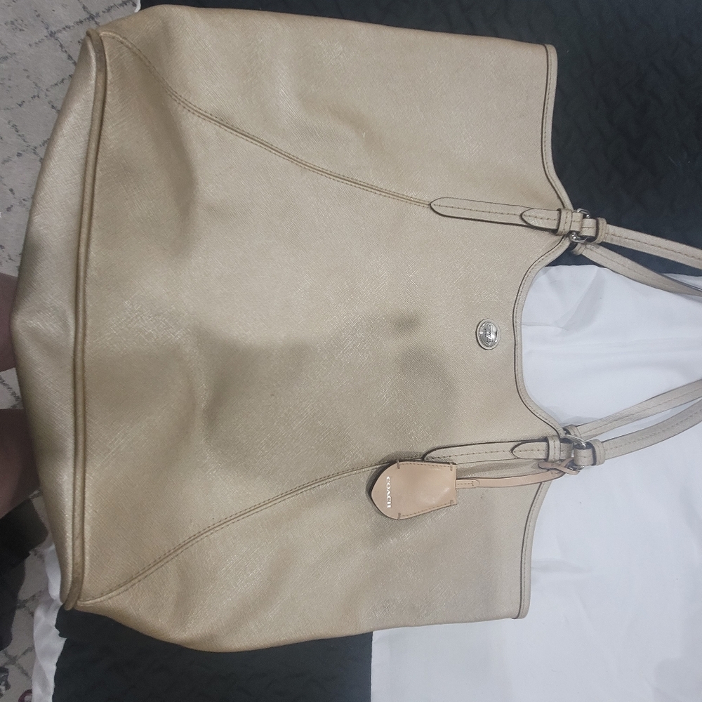 Gold Coach tote